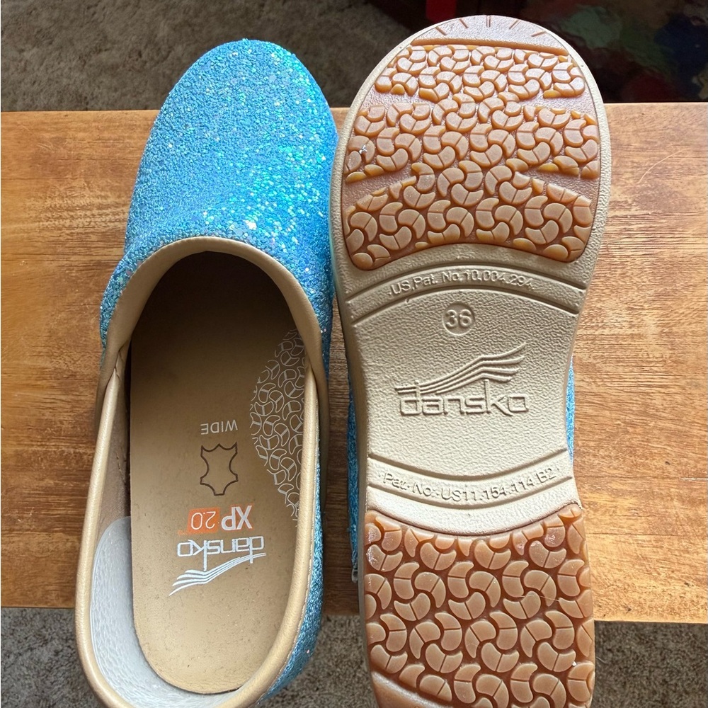 Dansko Kids Sparkling Blue Slippers